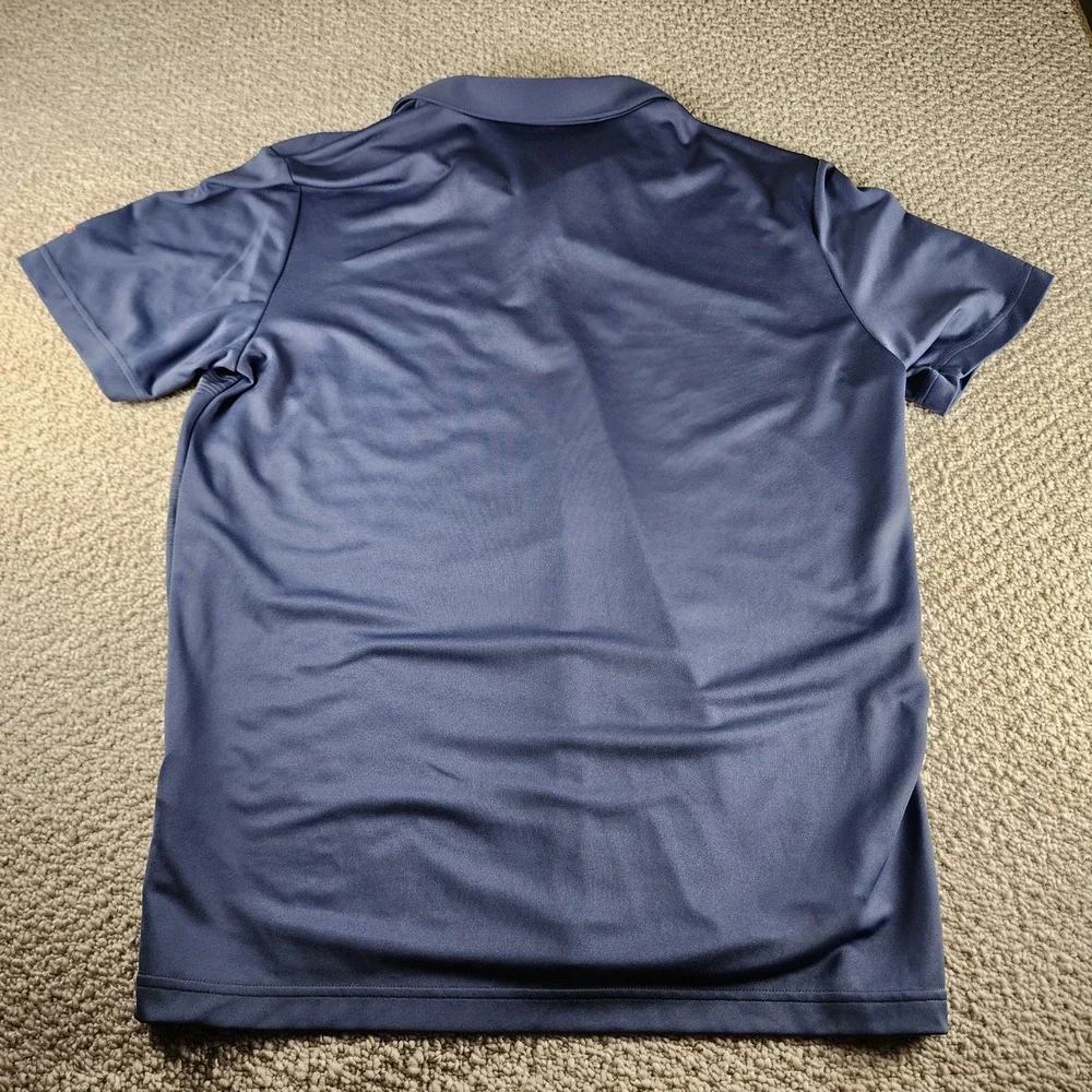 Adidas Polo Shirt Large Golf Performance Breathable Polyester Navy Blue Training